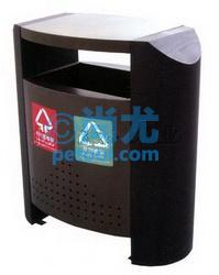 国产椭圆形户外金属分类垃圾桶(L750*W530*H930mm)