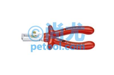 德国带复位弹簧浸塑绝缘手柄剥线钳(剪切直径:5.0mm)