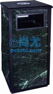 国产方形大花绿大理石垃圾桶(L360*W360*H770mm)