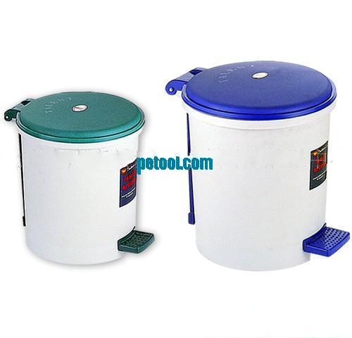 国产白色塑料脚踏垃圾桶(12L/8L)