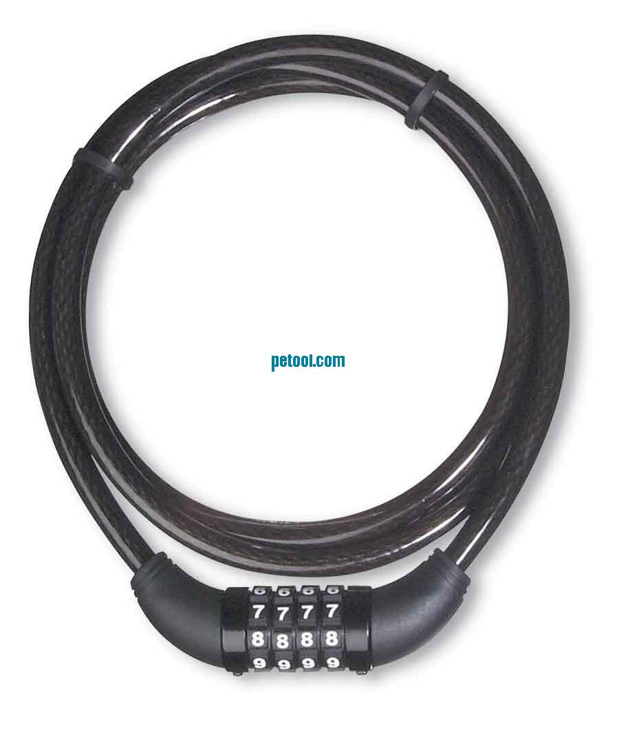 美国4位密码钢缆锁(Φ10mm*L1.5m)