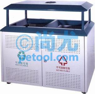 国产经典户外金属分类垃圾桶(L900*W450*H900mm)