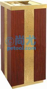 国产仿木纹方形垃圾桶(L285*W285*H685mm)