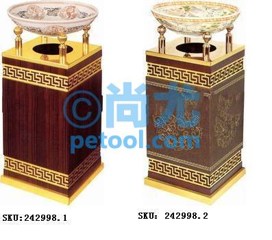国产古典式方形酒店垃圾桶(L280*W280*H710mm)